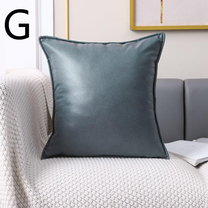 New Solid Color Cushion Cover Candy Color Pillowcase Waterproof Office Sofa Cushion Cover Home Living Room Decoration 45*45 cm