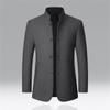 Men's Woolen Jacket Men's Stand Collar Jacket Middle-aged Men's Woolen Coat