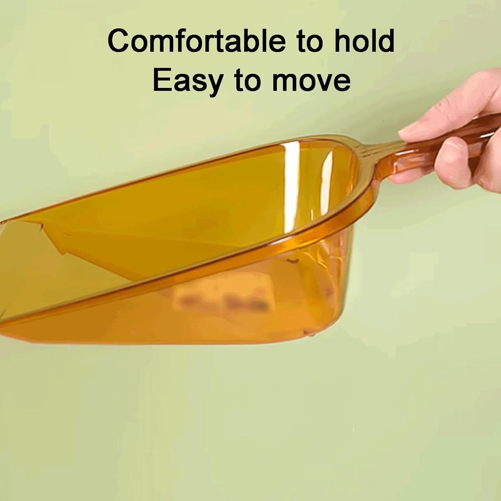 Compact Plastic Garbage Shovel Dustpan with Handle Household Transparent Thickened Handheld Dustpan Large Capacity Lightweight