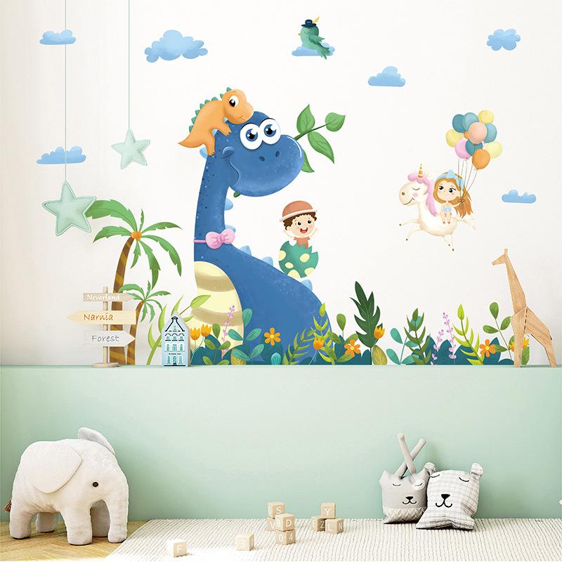 Kids Room Wall Stickers Cartoon Nursery Decoration Self Adhesive Removable Decor for Kindergarten Baby Bedroom Classroom