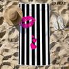 Großes saugfähiges Strandtuch Matte Sommer Poolseite Badetuch Niedliche rosa Lippen Herz Muster Tropische Heimdekoration Strandresort Dekoration Geschenk