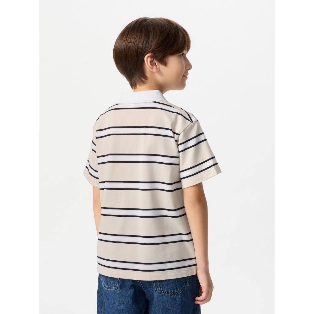 Uniqlo Kids Dry Pique Stripe Polo Shirt  Short Sleeve 