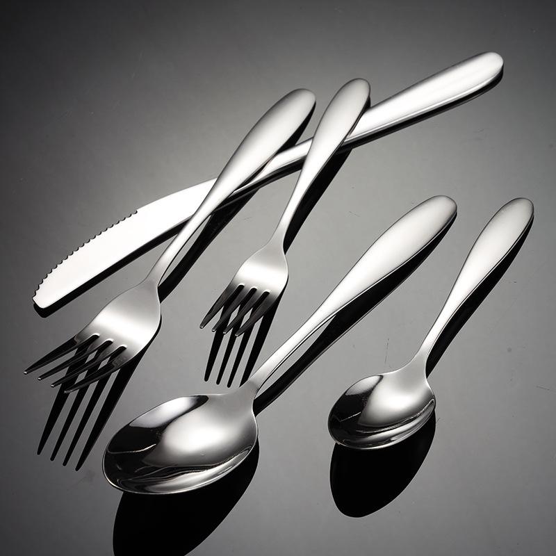 304 stainless steel tableware, knives and forks, spoons, thin A44 series mirror polished steak knives and forks, gifts