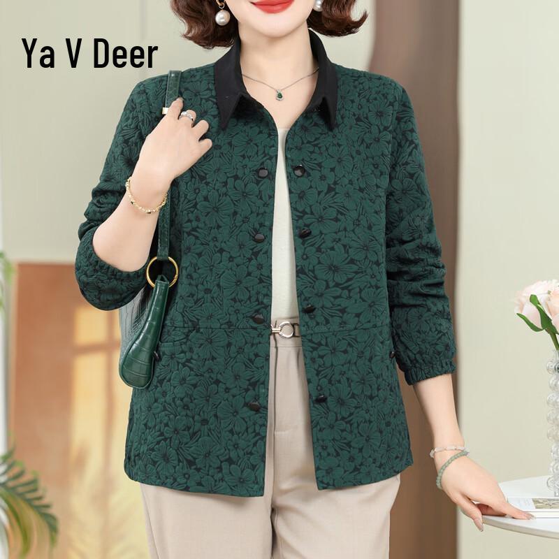 

Yalu Mom s Casual Stereo Floral Lapel Jacket 3XL