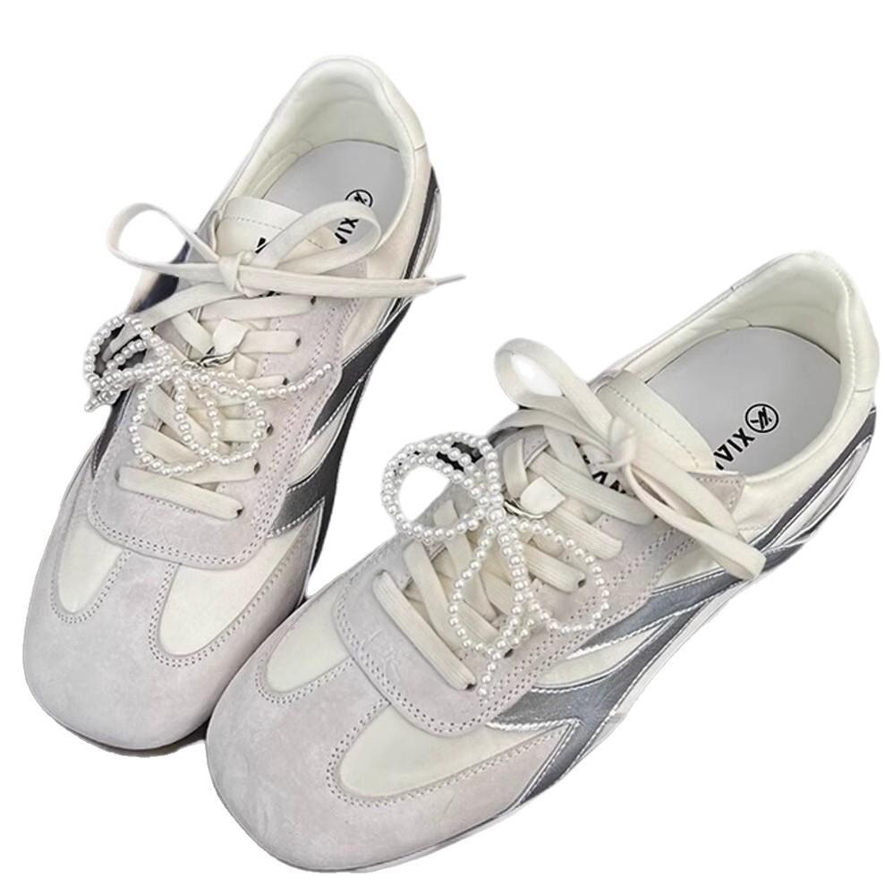 Flat bottom inner height-increasing board shoes women's retro fashion moral training shoes summer versatile soft sole women's casual sports jogging s