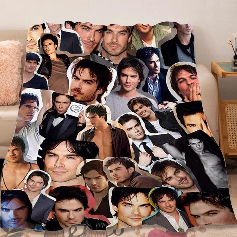 Fleece Blanket Sofa Winter Warm The B-Vampire B-Diaries Fluffy Soft Blankets Microfiber Bedding King Size Bed Camping Nap Throws