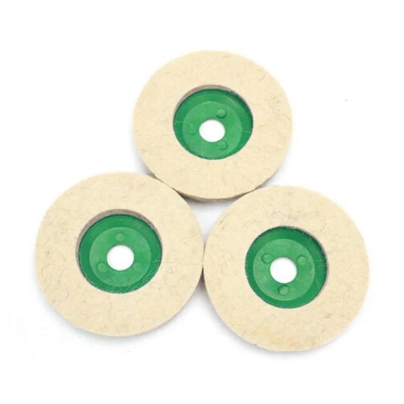 10 Pcs Wool Polishing Wheel Buffing Pads Angle Grinder Wheel Felt Polishing Pad Disc Angle Grinder Accessories for Car Maintain