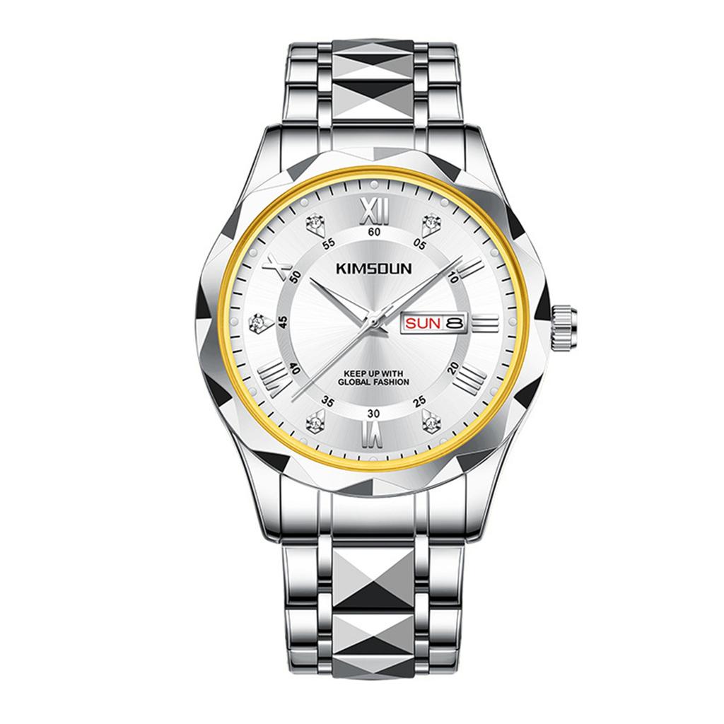 Vanntett lysende løpevekkerklokke for menn