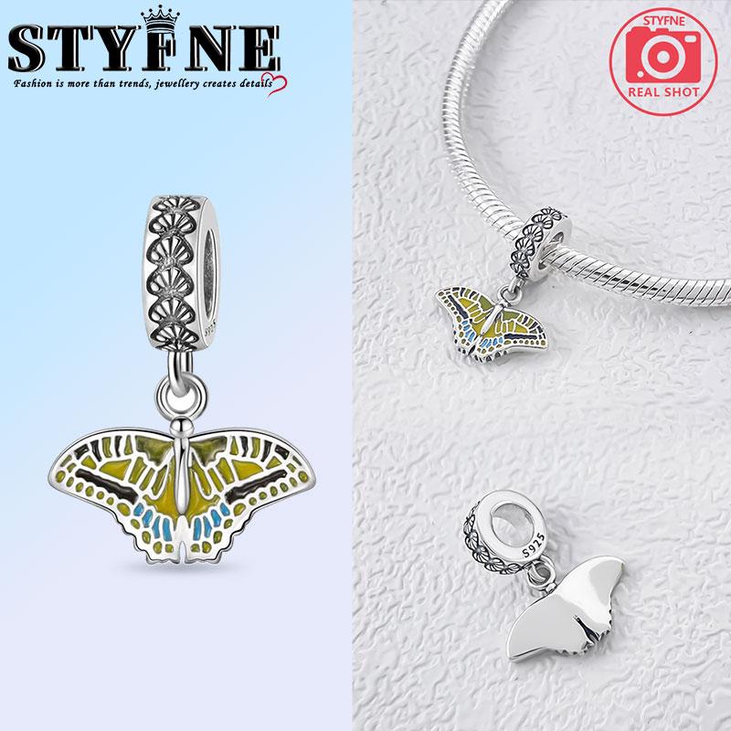 copper Butterfly Collection Color Pink Red Charm Bead Charms Bead Charms Pendant for Authentic Bracelets Woman Girl Jewellery