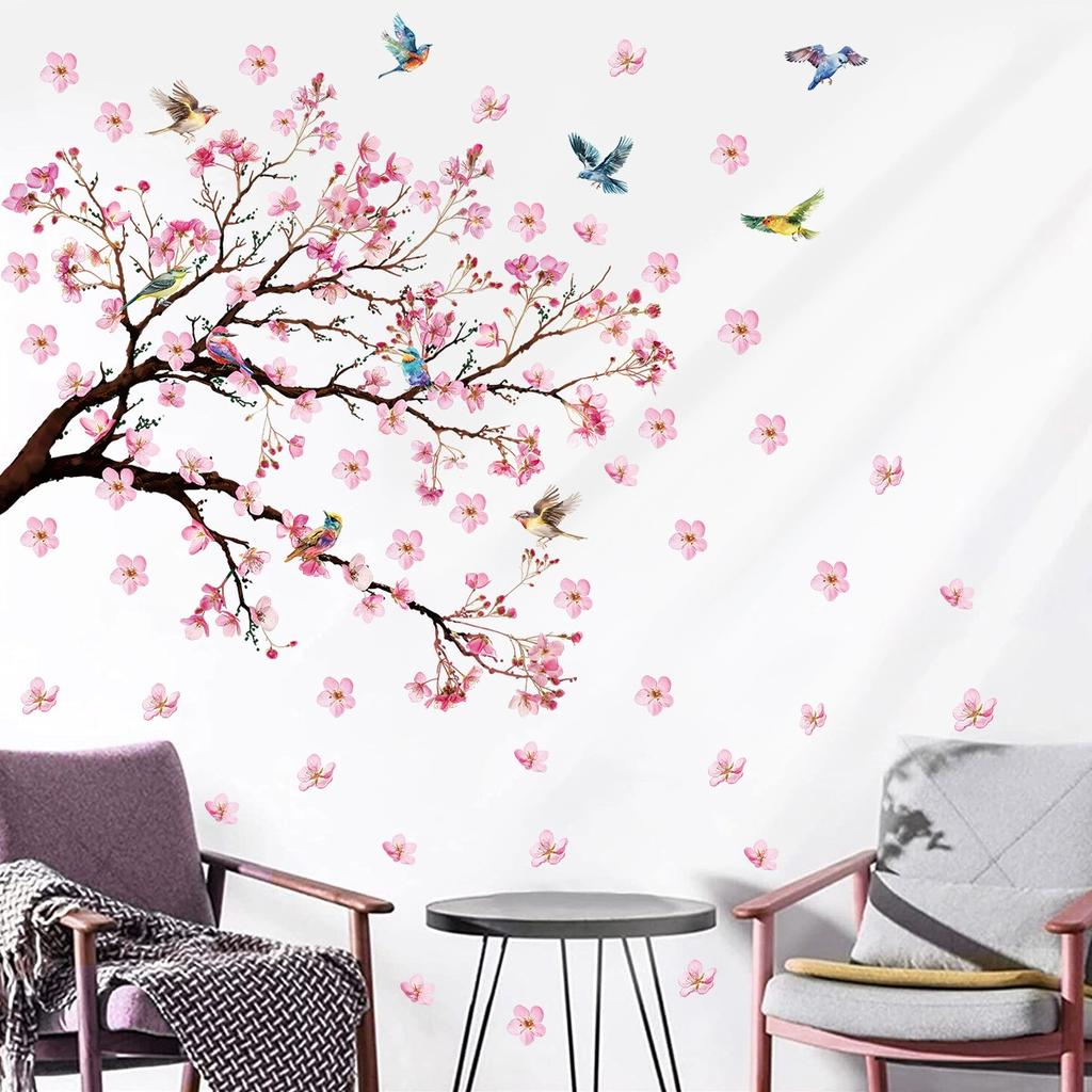 Cartoon Cute Rabbit Hot Air Balloon Clouds Large Wall Stickers for Kids Room Living Room Nursery Decoration Children Wall Decals