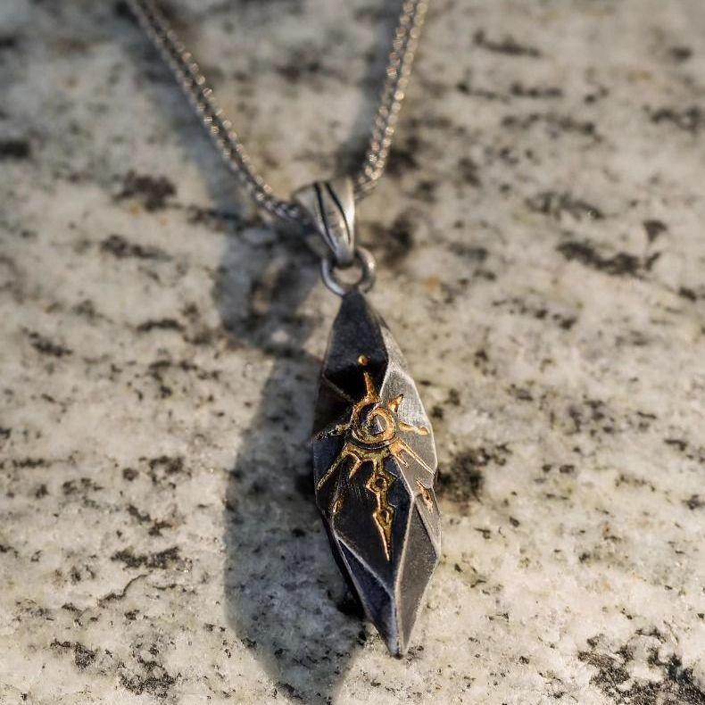 Men's Wishing Stone Necklace Light Luxury Versatile Handsome High-End Accessory Trendy Advanced Minimalist Jewelry