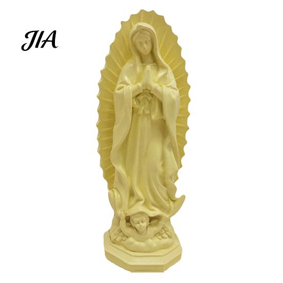 Statement Piece for Cabinet Our Lady of Guadalupe Religious Statue, Virgin Mary Figurine, Resin Sculpture, Artistic Tabletop Ornament Inspirational