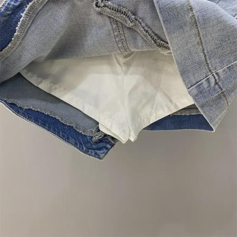 Sommer 2024 Damen A-Linien Jeansrock mit hohem Bund – Slim Fit, Koreanischer Stil