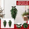 1pc50cm Simulated Soft-Glue Norfolk Needle Wall Hanging Christmas Tree Upside Down Vine Green Plant Holiday Decoration