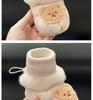 Soft Velvet Baby Shoes & Socks, Non-slip, 6-12 Months, Warm Winter Design for Girls