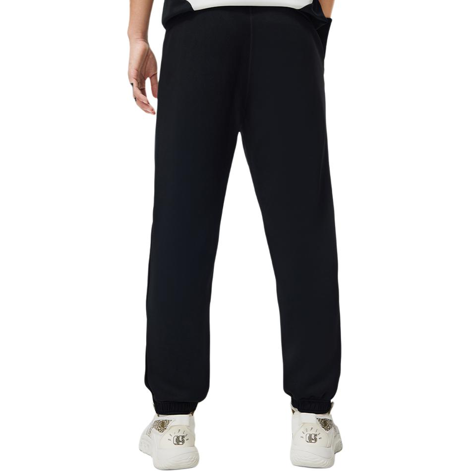 Li-Ning Badfive Basketball Series Letter Print Cuffed Warm Knitted Sports Pants Men Bottoms Black AKLU085-2