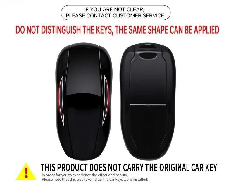 Zinc Alloy+ Leather Car Smart Key Cover Case Shell Fob For Tesla Model 3 Model Y X S Key Shell Bag Holder Protector Accessorie