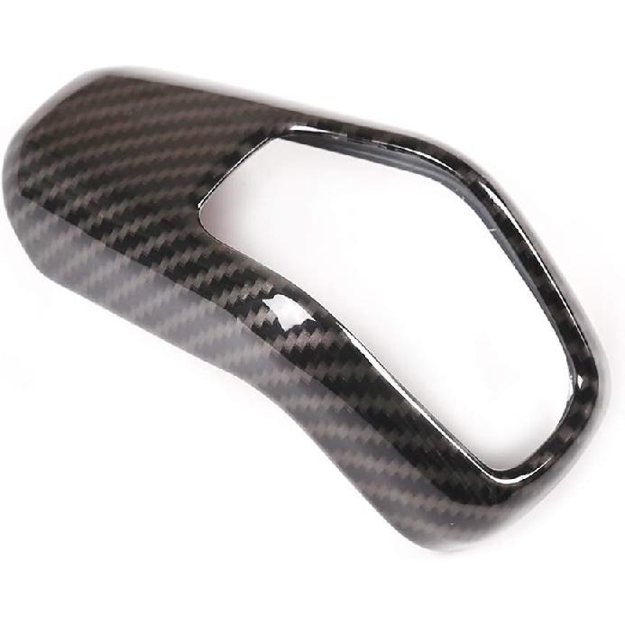 ABS Plastic Car Center Console Gear Shift Knob Cover Trim for Land Rover Defender 110 2020 (Carbon Fiber Style)