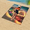 1PC Glowing Heart Beach Towel, Oversized Sandproof Towel for Women & Vacation