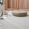 Hagiwara Carpet with Fits Tatami Mats Herringbone Pastel Suitable for Rooms and Pets Water-Wipeable Igusa-Style Backing, "Paslash" Gray, 4.5 (Edo