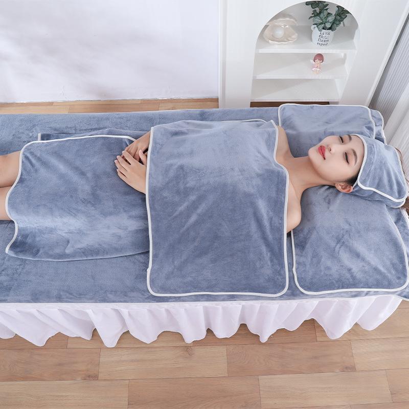 Salon-Specific Towels Skin Management Bed Sheets Soft Breathable Absorbent Bath Skirts Head Wrap Large Towels Five-piece Set
