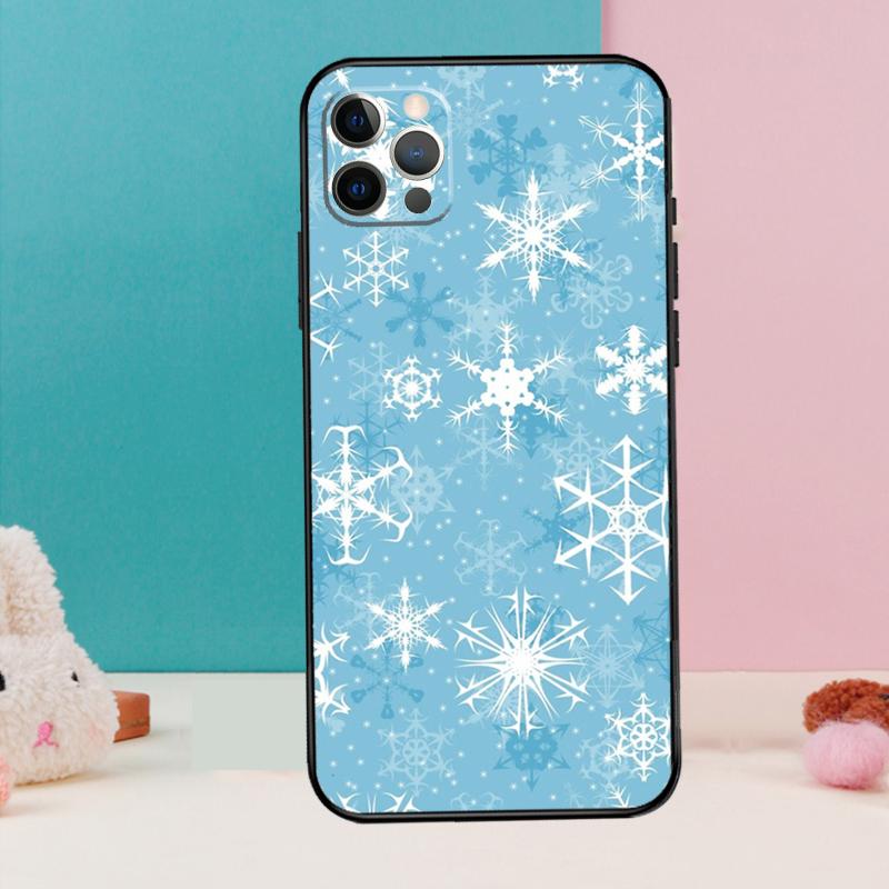 Christmas Snowflakes Phone Case For iPhone 17 Air 16 14 13 12 11 15 Pro Max 12 13 Mini 15 16 Plus 16e Cover Coque