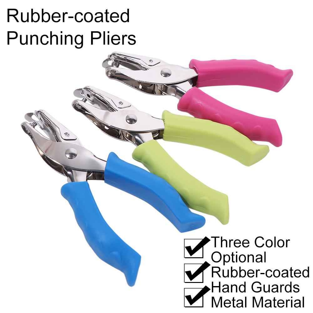 2Pcs Creative Handheld Hole Punch Portable Punch Plier Practical Mini Paper Puncher  Hand Tool