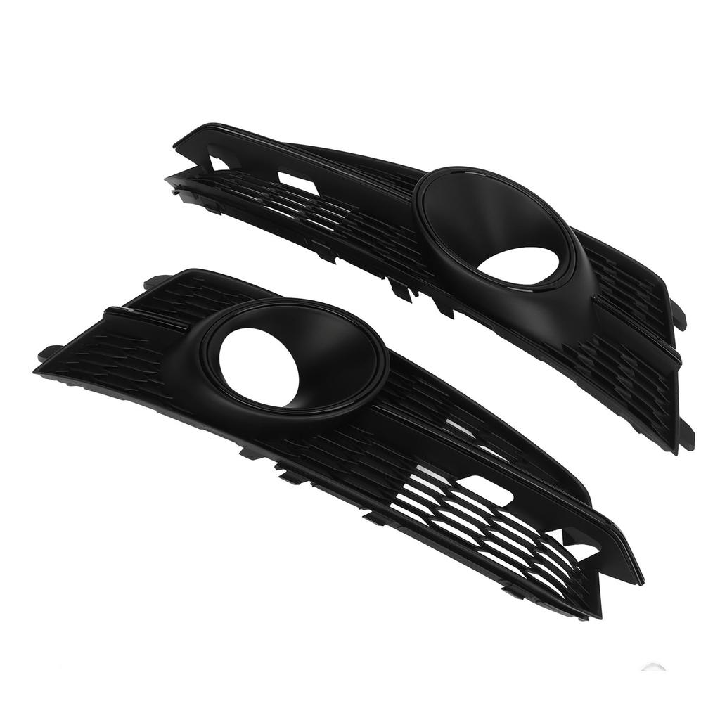 1 Pair Fog Light Grille Cover Glossy Black Left Right Fog Lamp Frame Grille Fit for S6 C7 4G 2016 To 2018