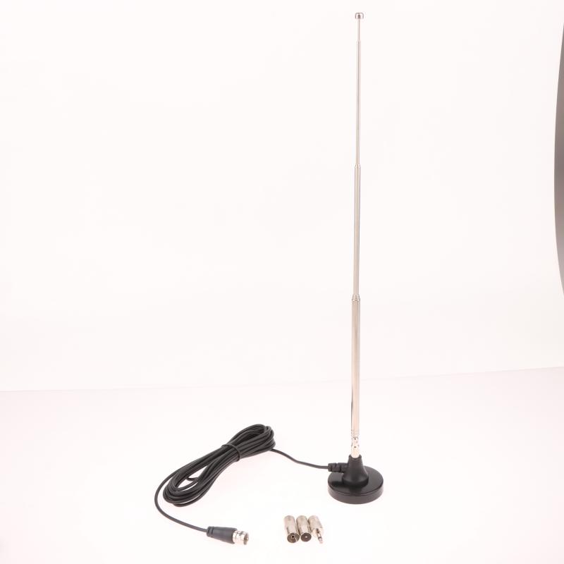 1Set Indoor FM Radio Antennas With 3 Adapters FM Telescopic DAB FM Antenna For Household Digital FM Radio