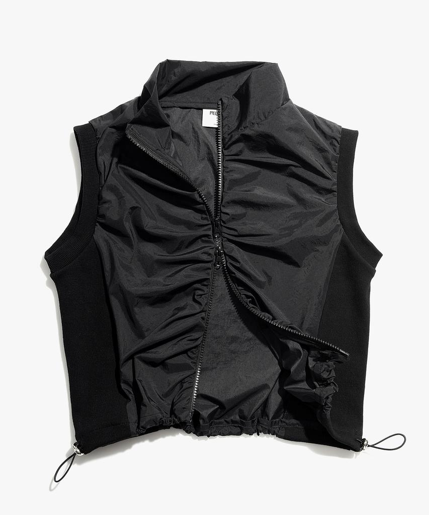 Peace Maker Ts Nylon Shirring Vest (Black)