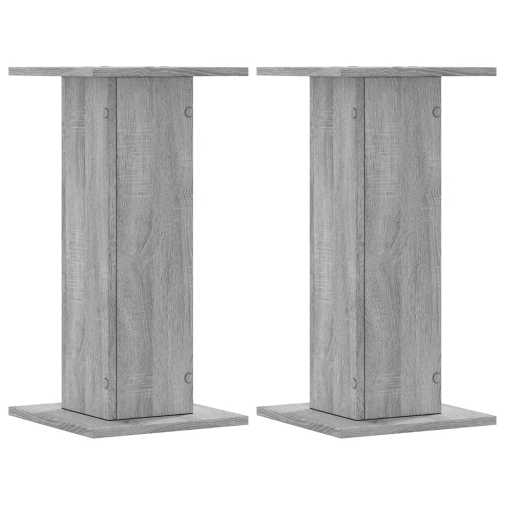 Speaker Stands 2 Pcs Grey Sonoma 30x30x60 Cm Particleboard