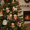 Christmas Advent Calendar 2D Acrylic Labrador New Year Decoration 24 Days Cartoon Dog Ornament Countdown for Xmas Tree Pendant