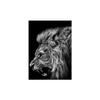 Solid Wood Frame Wild Lion Animal Poster Art Print Wall Pictures Nordic Black and White Canvas Painting Living Room Minimalism Pop Art Home Decor