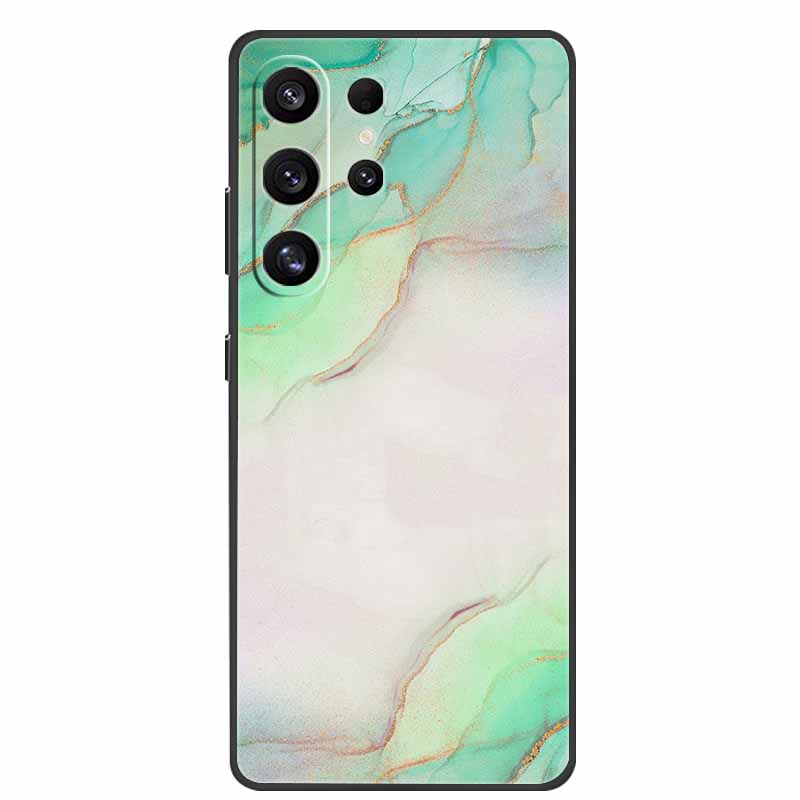Phone Case For Samsung Galaxy S26 Ultra Colorful Painted Soft Silicone Bumper for Samsung S26 Ultra Case Marble Shockproof Cover