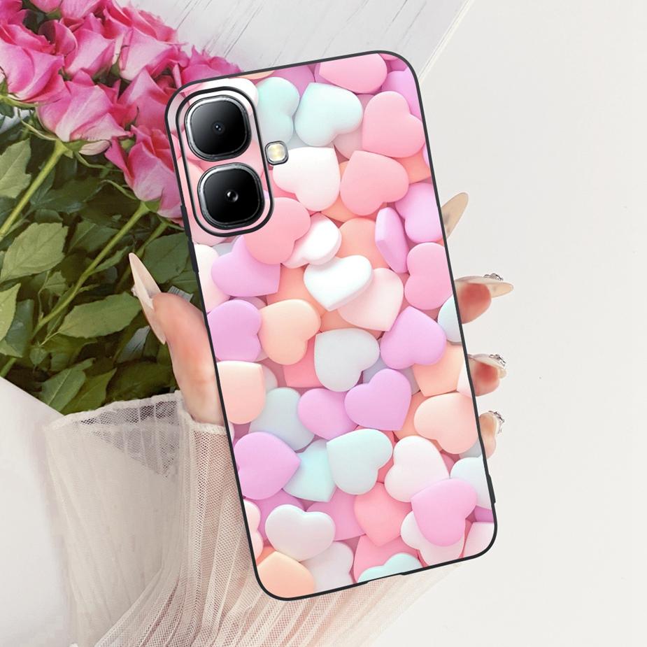 For Infinix Smart 20 Case X6840 X6840B Luxury Flowers Butterfly Painted Phone Cover Case For Infinix Smart 20 Smart20 Soft Shell