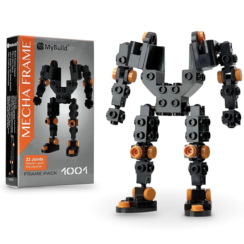 MyBuild 1001 Mecha Frame Building Blocks, Robot Base, Customizable Building Set, Compatible with Other Brands, Ages 12+