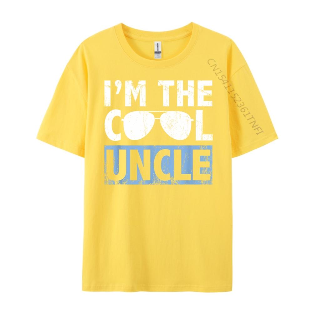 Im The Cool Uncle Shirt Gifts White T Shirt Men Streetwear