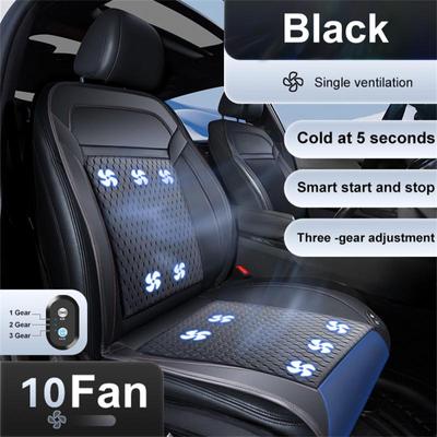 Autositzkissenbezug, Kühlluft, belüfteter Ventilator, kalter Wind, atmungsaktiv, verstellbar, Kühlerpolsterschutz, Auto-Innenraum