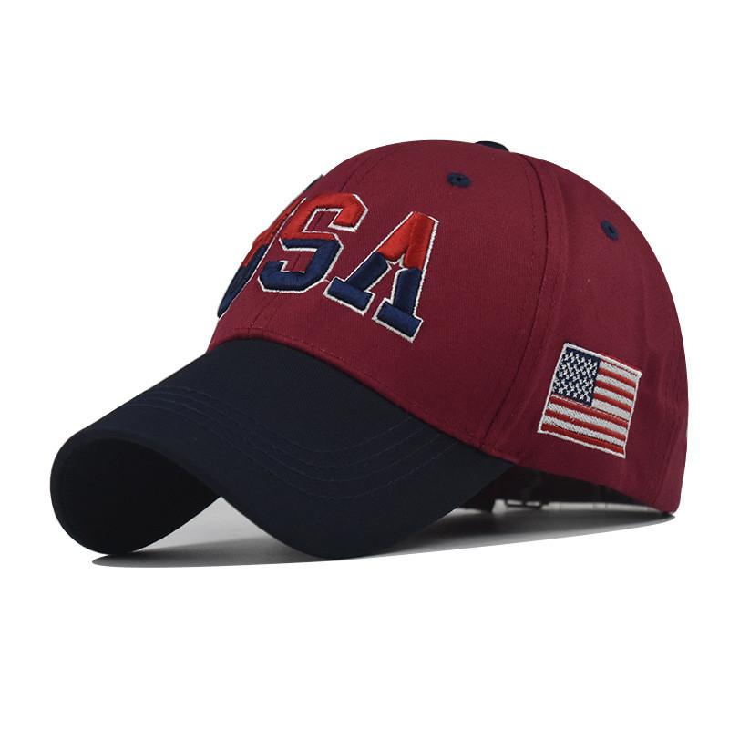 Klassieke Baseballpet met USA Borduurwerk en Verstelbare Pasvorm voor Mannen Zomer Casual Kleding