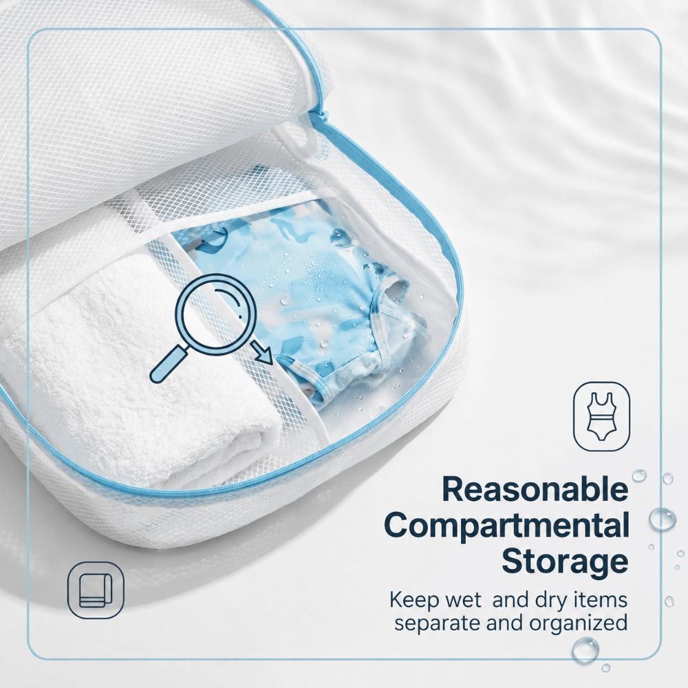 Waterproof Swimming Storage Bag Wear Resistant Swim Gear Bag Portable Organizer Bag  Pool Use