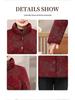 Elderly Women's Winter Fleece-Lined Cotton Jacket for 70-80 Year Olds
