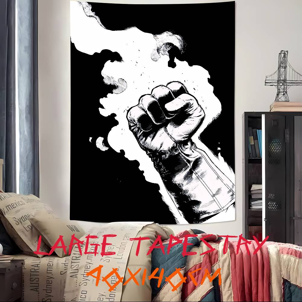 Large HOT Popular Cool Anime One PPunchS Top Man Tapestry Decoration Bedroom Dormitory Background Tapestry