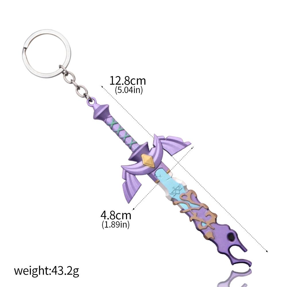 13CM Zeldas Master Sword Model Keychain Breath of The Wild Metal Pendant Keychain for Men Women Car Bag Jewelry Gift