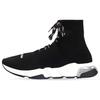 Balenciaga Scarpa stringata con lacci rapidi e suola trasparente 'Nero Bianco' 617255W2DB61010