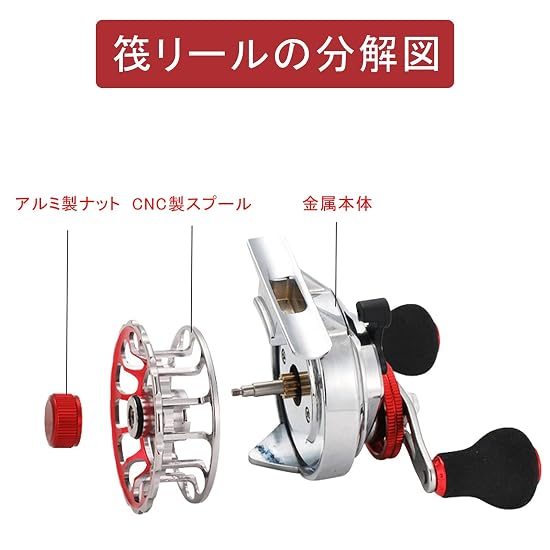 Raft Reel, Kase Fishing, Chinu Reel, Raft Fishing, Drop Fishing, 3.6:1 Gear Ratio, 10+1BB, Rock Fish