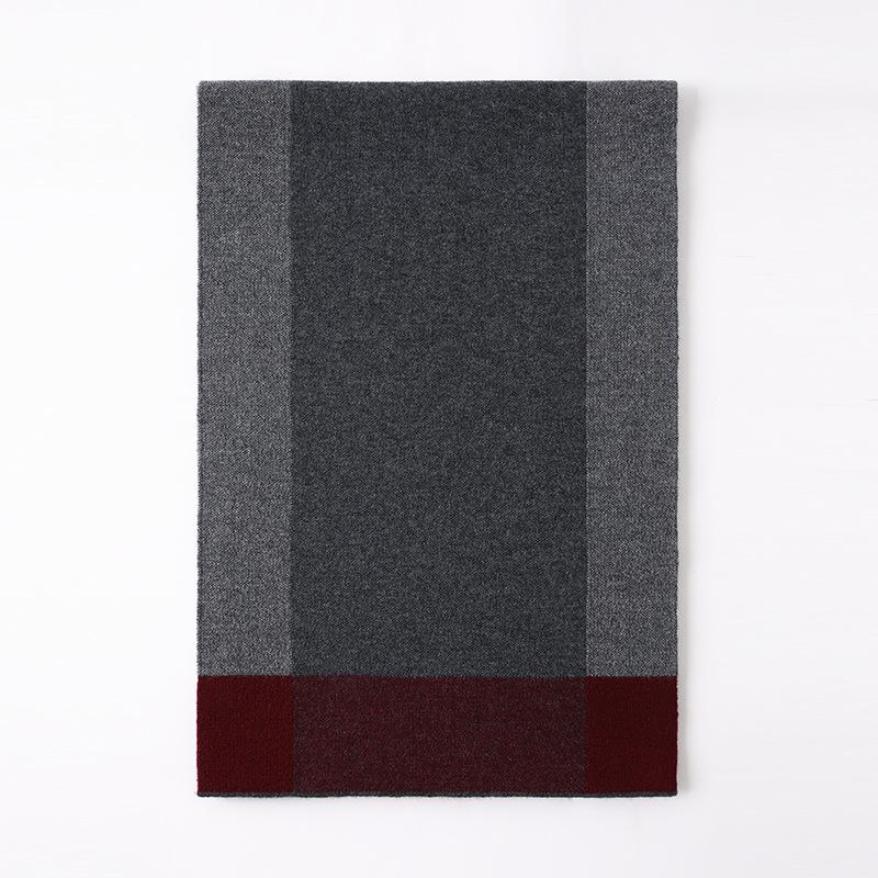 Winter New Men's Pure Wool Thickened Warm Autumn and Winter Suitable for Business Simple Versatile Travel Scarf Tide
