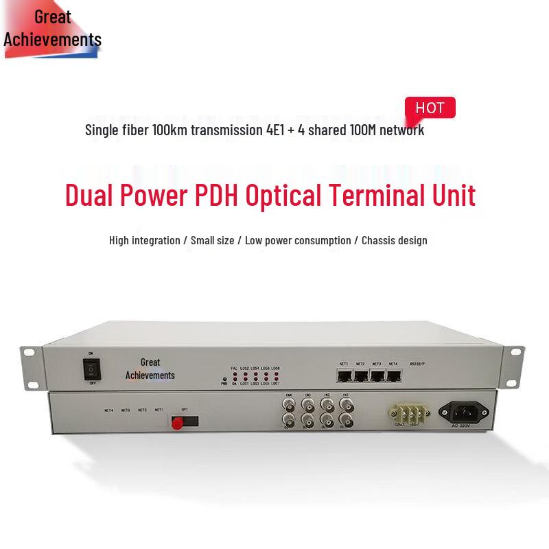 

Hongji HJ-E4F4D100 E1 PDH Optical Transceiver