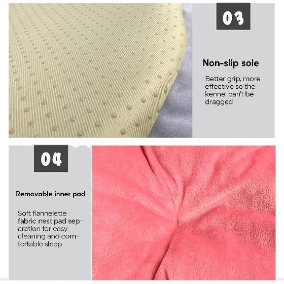 Princess Pet Bed with Bows Ruffled Lace Design Soft and Beautiful Dog Sofa Detachable Cushion Princess Nest