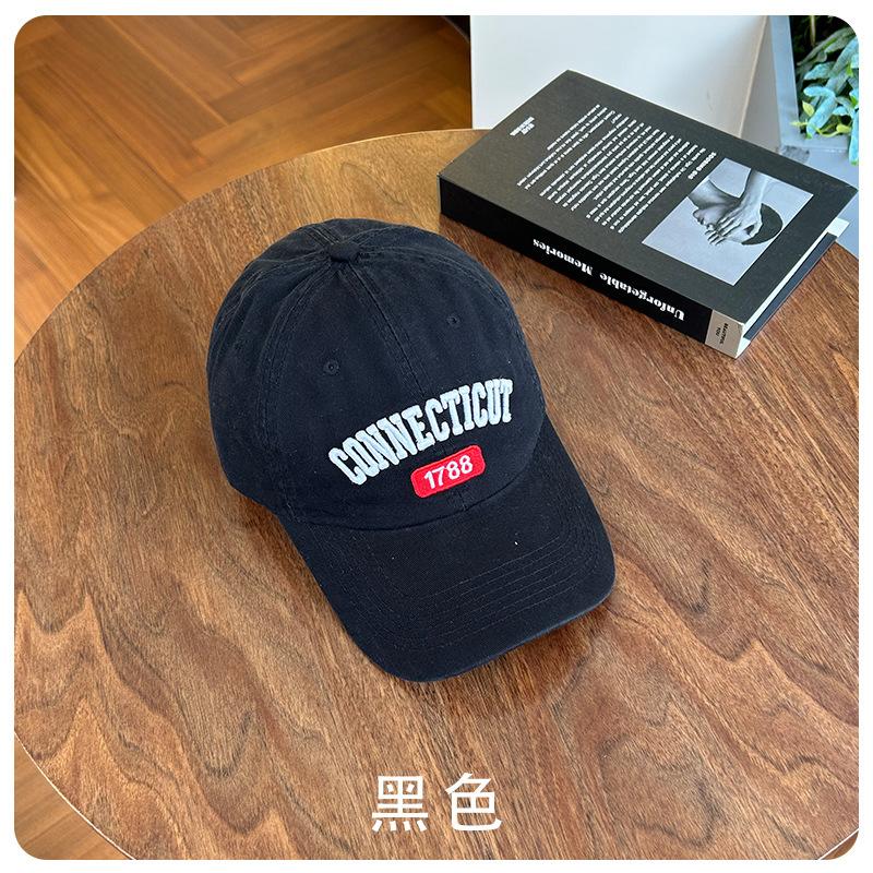 

2024 Новая вышитая шляпа женская универсальная кепка солнцезащитная кепка мужская и женская унисекс бейсболка мужская солнцезащитная кепка Adjustable чёрный