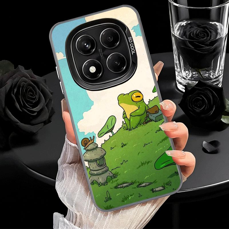 Cute Cartoon Frog Shockproof Phone Case for Xiaomi Redmi Note 15 14 13 12 Pro Plus 11 11S 11T 5G Cover Anti Fall Fundas